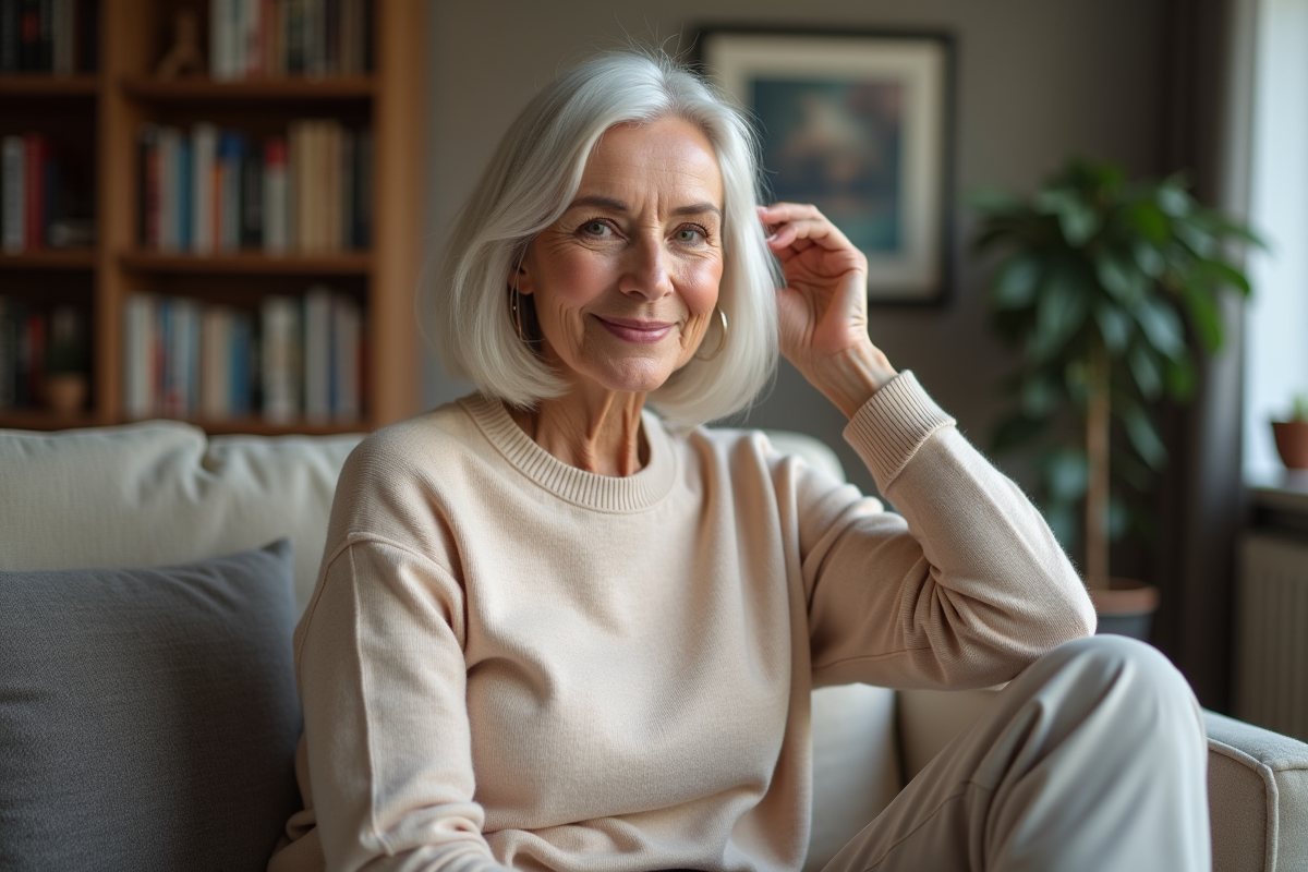 Coupe idéale pour femmes de 60 ans au visage rond