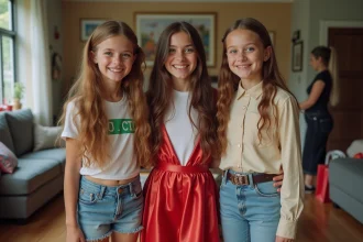 Trois adolescentes en costumes faits main inspirés de Totally Spies